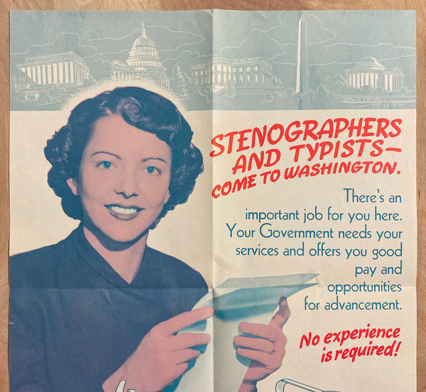 1951 Stenographers Typists Come to Washington Civil Service Commission