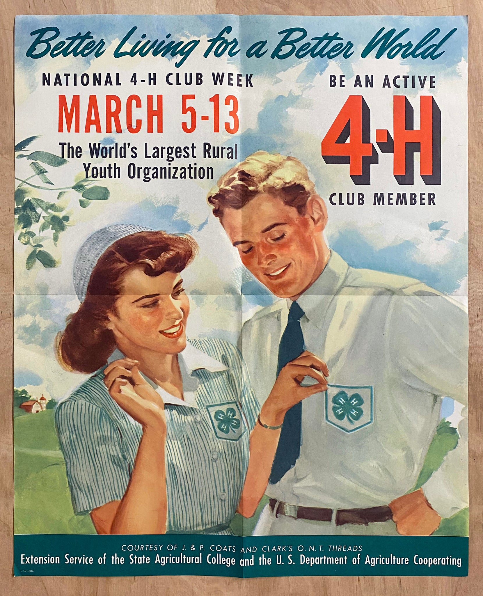 1949 Better Living for a Better World 4-H USDA Farm Youth Organization