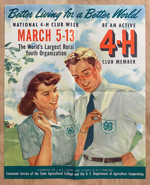 1949 Better Living for a Better World 4-H USDA Farm Youth Organization