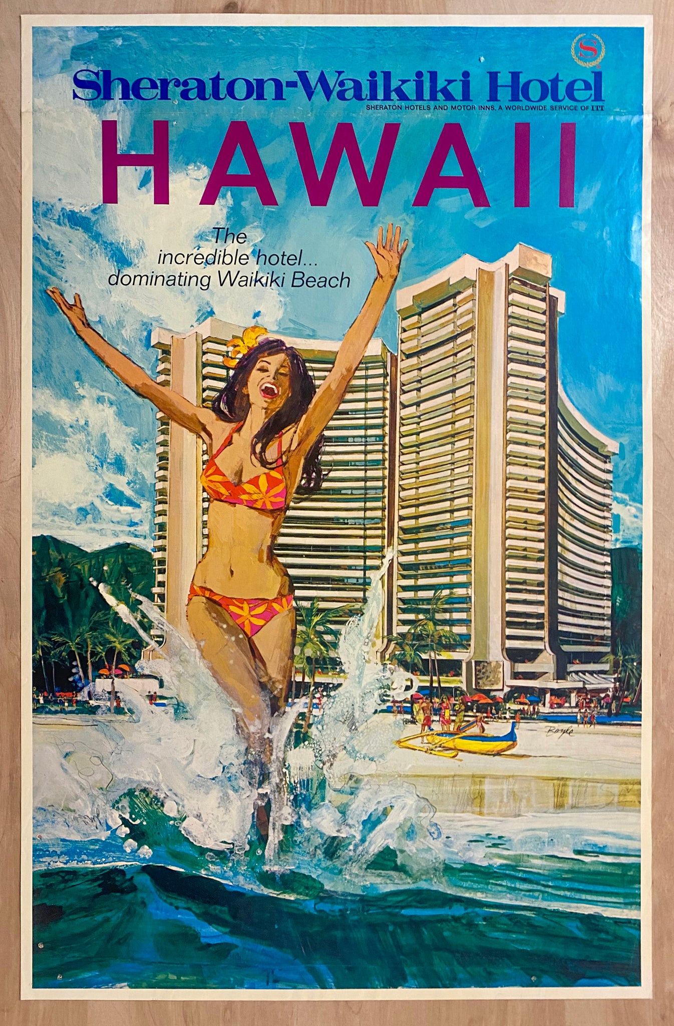 c.1972 Sheraton Waikiki Hotel Hawaii by Peter Boyle