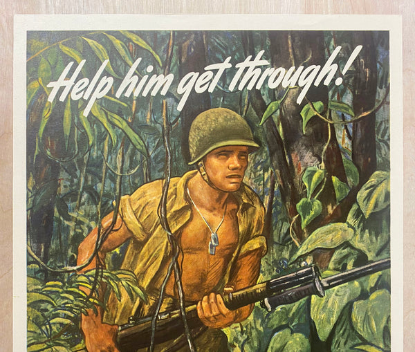 c.1944 Help Him Get Through Buy War Bonds Arthur Schnakenberg Abbott Laboratories