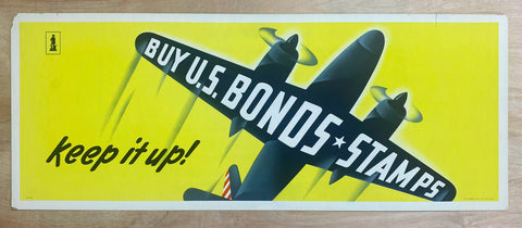 1942 Keep It Up! Buy U.S. Bonds Stamps Modern Style
