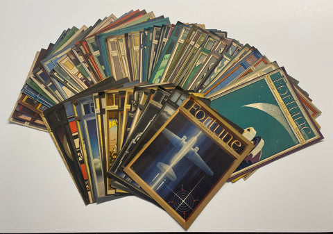 1932-1941 FORTUNE Magazine Cover Only Lot of 81 Vintage Original