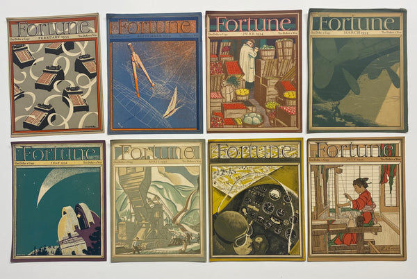 1932-1941 FORTUNE Magazine Cover Only Lot of 81 Vintage Original