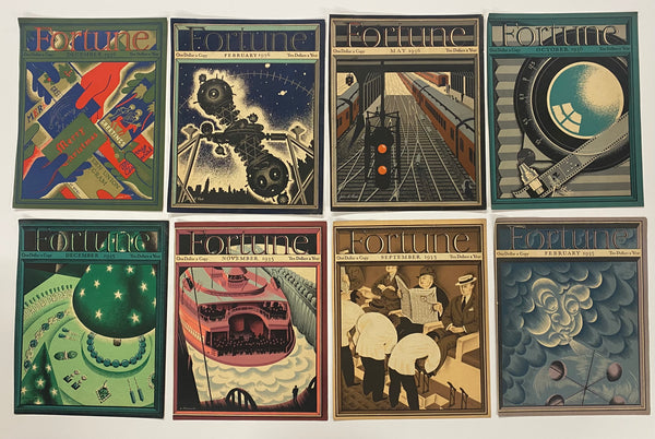 1932-1941 FORTUNE Magazine Cover Only Lot of 81 Vintage Original