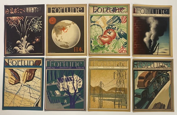 1932-1941 FORTUNE Magazine Cover Only Lot of 81 Vintage Original