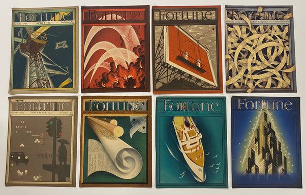1932-1941 FORTUNE Magazine Cover Only Lot of 81 Vintage Original