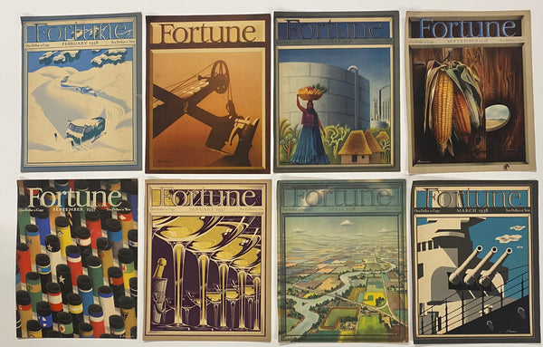 1932-1941 FORTUNE Magazine Cover Only Lot of 81 Vintage Original