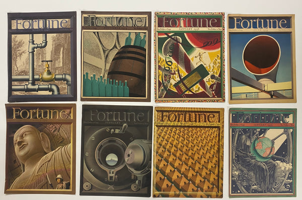 1932-1941 FORTUNE Magazine Cover Only Lot of 81 Vintage Original