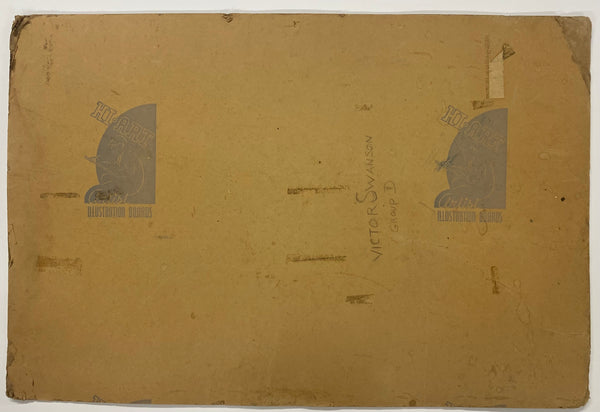 c.1930s Mormon Trail Exodus Folk Art Style Pictorial Map Original Artwork