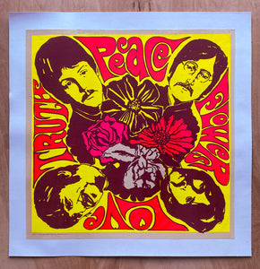 1967 The Beatles Truth Peace Flower Love Psychedelic Blacklight Leslie Tobin Imports