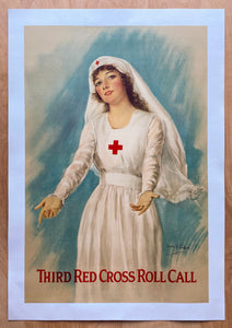 1918 Third Red Cross Roll Call by Haskell Coffin Nurse WWII