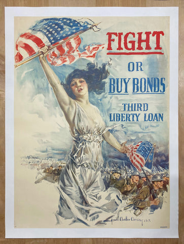 1918 Fight or Buy Bonds Third Liberty Loan by Howard Chandler Christy