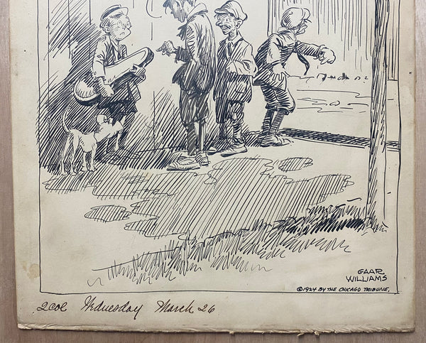 1924 Gaar Williams Wotta Life! Cartoon Original Artwork Chicago Tribune