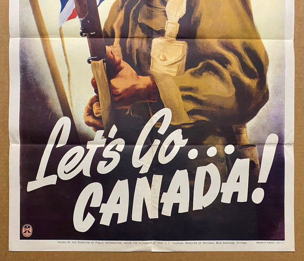 c.1942 Let’s Go Canada by Henry Eveleigh WWII Canadian