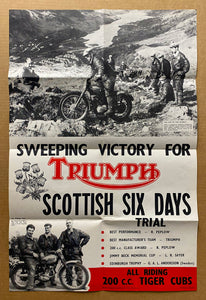 1959 Triumph Motorcycle Scottish Six Days Trial SSDT Advertising