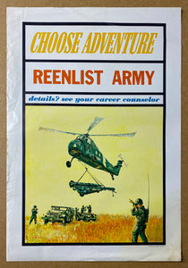 c.1960 Choose Adventure Reenlist Army by Gilbert Early Sikorsky H-34 Helicopter