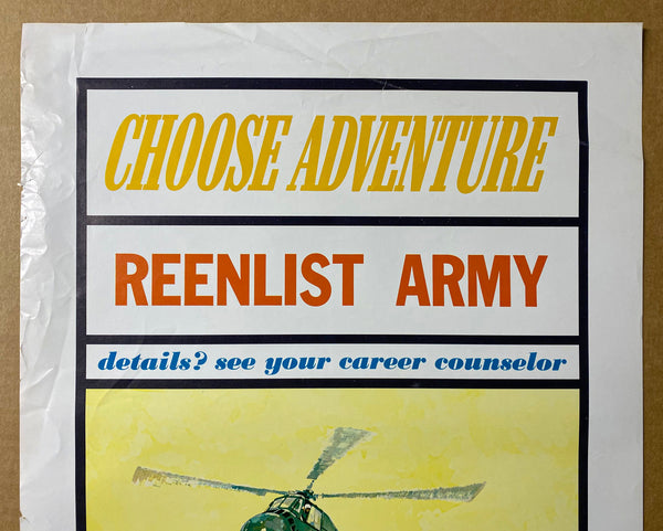 c.1960 Choose Adventure Reenlist Army by Gilbert Early Sikorsky H-34 Helicopter