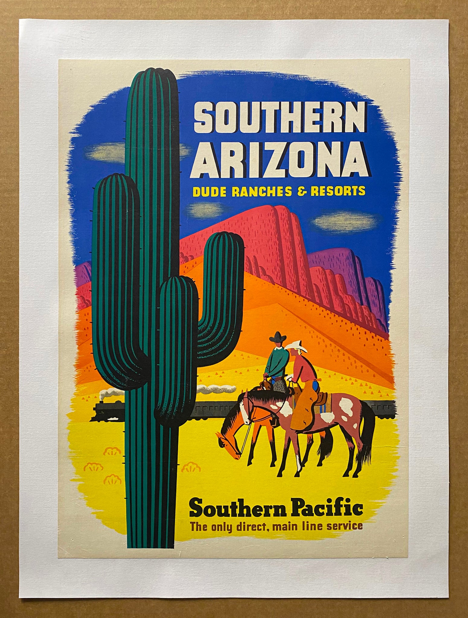 c.1939 Southern Arizona Dude Ranches & Resorts Southern Pacific Railroad Ray Bethers