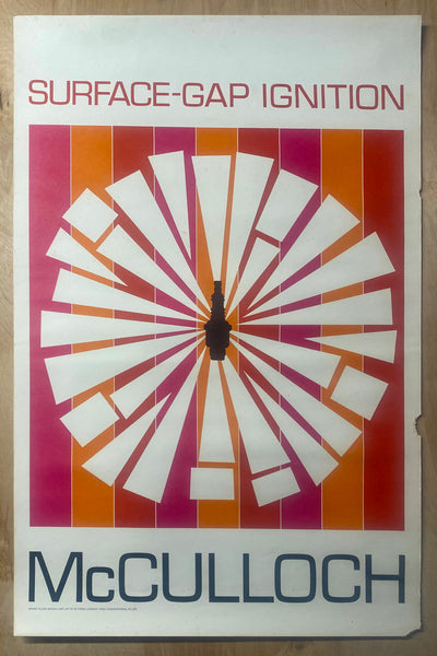 c.1964 McCulloch Outboard Boat Motor Dealer Poster Set of 5 Bail-A-Matic