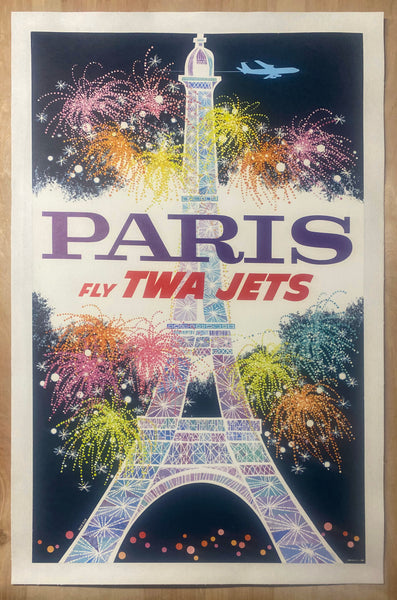 1962 Paris Fly TWA Jets by David Klein Eiffel Tower France