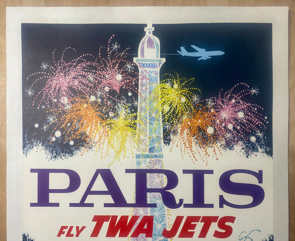 1962 Paris Fly TWA Jets by David Klein Eiffel Tower France
