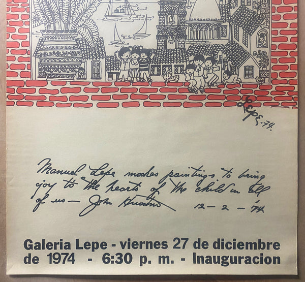 1974 Manual Lepe Macedo Galerie Grand Opening Puerto Vallarta Mexico