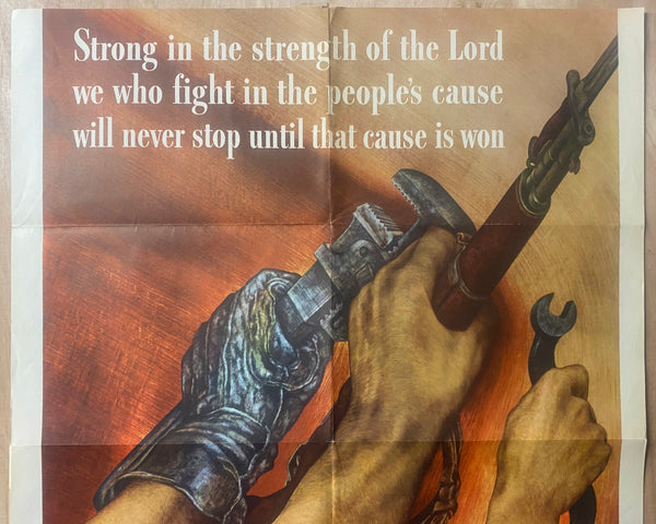 1942 Strong In The Strength Of The Lord by David Stone Martin WWII