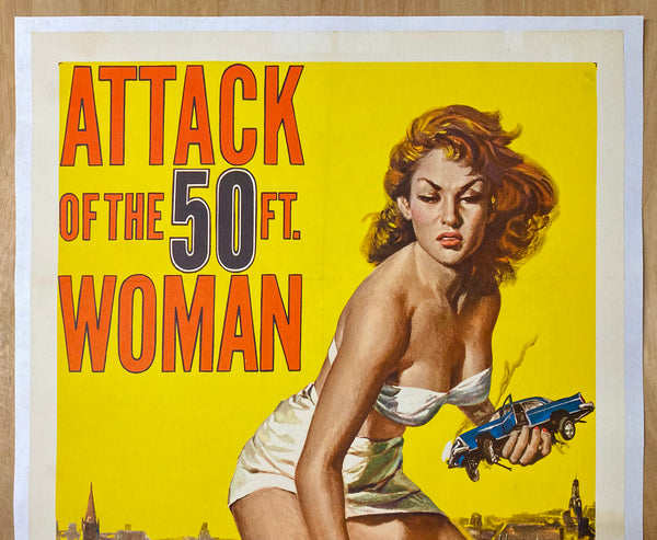 1958 Attack of the 50 Foot Woman Movie One Sheet Sci-Fi Reynold Brown