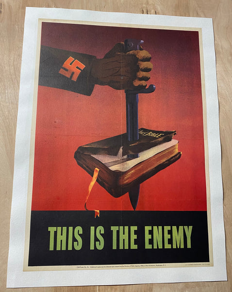 1943 This Is The Enemy by Barbara K Marks Holy Bible Nazi Dagger WWII