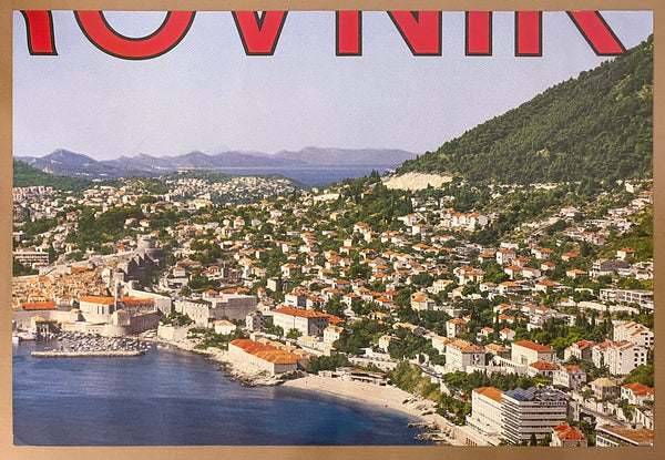 c.1970s Dubrovnik Yugoslavia Billboard Travel Poster Croatia HUGE