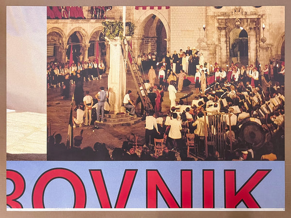 c.1970s Dubrovnik Yugoslavia Billboard Travel Poster Croatia HUGE