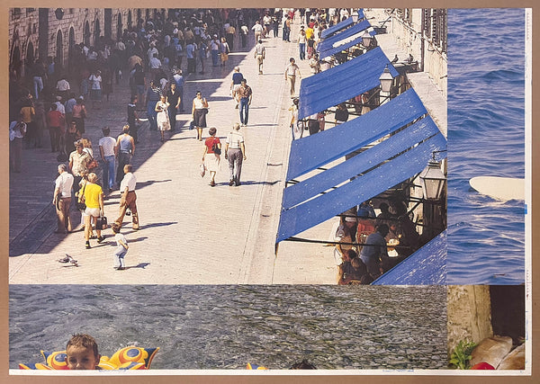 c.1970s Dubrovnik Yugoslavia Billboard Travel Poster Croatia HUGE