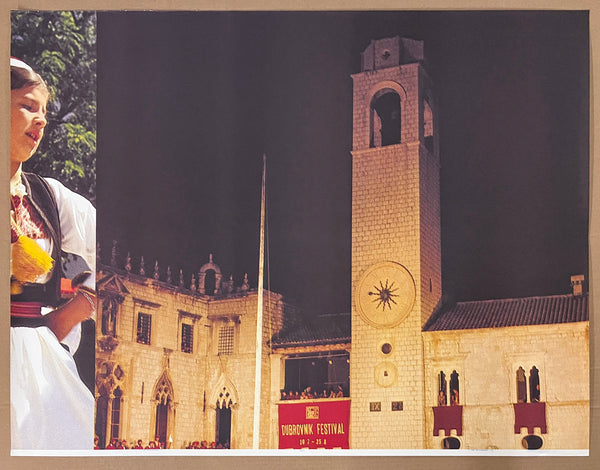 c.1970s Dubrovnik Yugoslavia Billboard Travel Poster Croatia HUGE