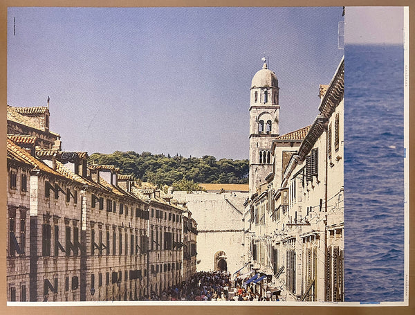 c.1970s Dubrovnik Yugoslavia Billboard Travel Poster Croatia HUGE