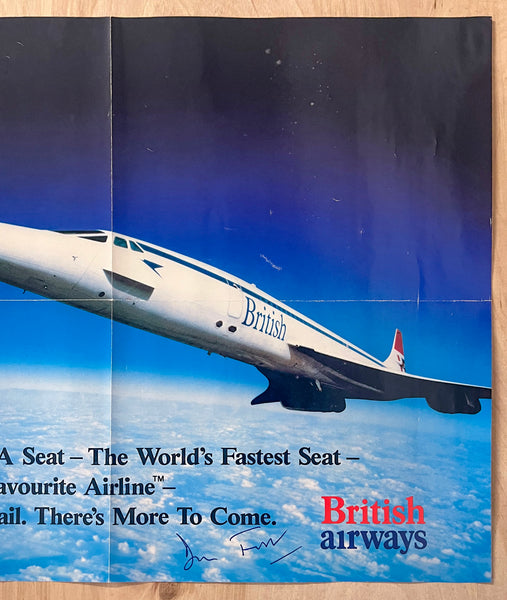 c.1982 British Airways Concorde We’re Saving You A Seat Fred Finn