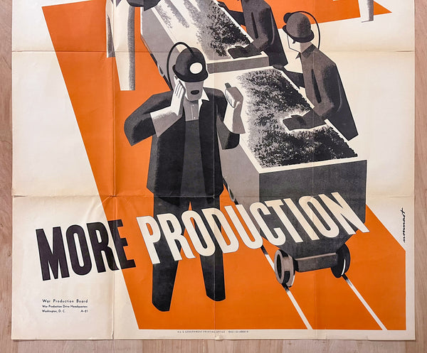 1942 From Mine To Firing Line More Production by Monnast WWII Modernism