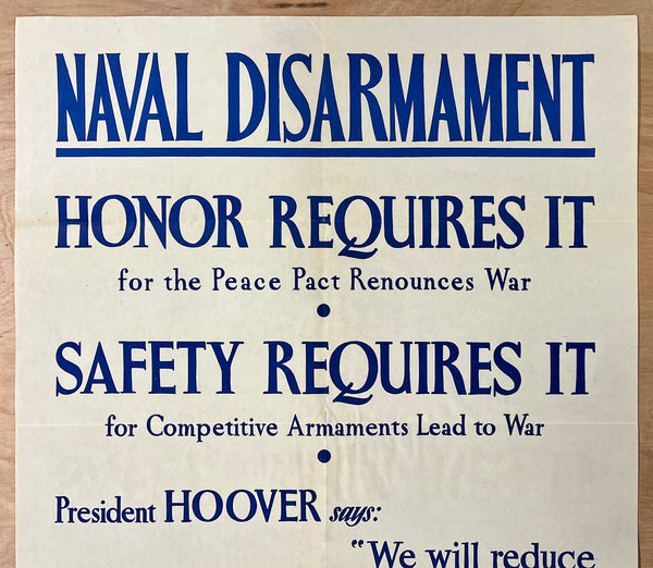 c.1930 Naval Disarmament National Council for Prevention of War Peace Pacifism