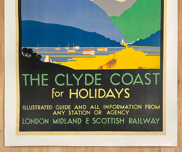 1930 Clyde Coast For Holidays London Midland & Scottish Railway Pieter Irwin Brown &nbsp;