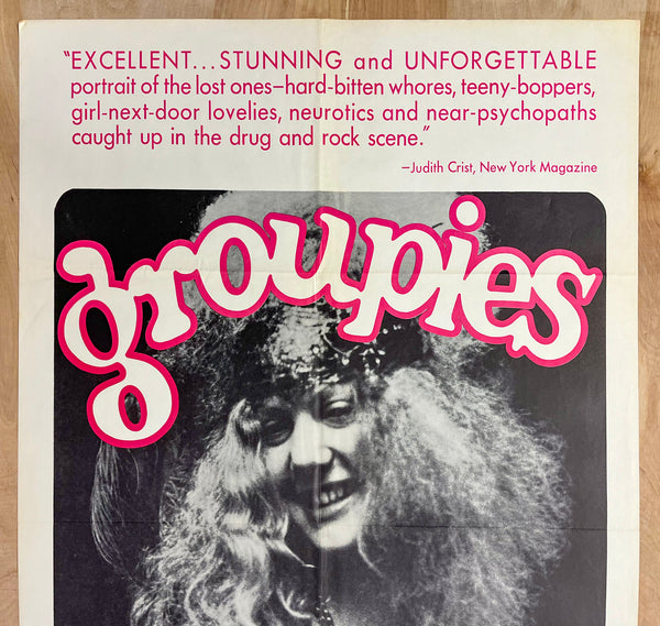 1970 Groupies Folded One Sheet Documentary Movie Rock & Roll
