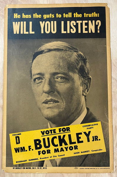 1965 William F. Buckley New York City Mayoral Campaign Mayor