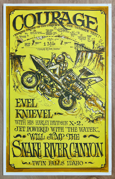 1971 Evel Knievel Snake River Canyon Jump Promotion Twin Falls Idaho