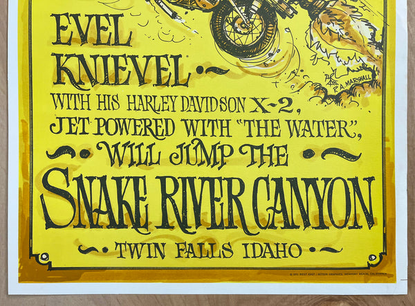 1971 Evel Knievel Snake River Canyon Jump Promotion Twin Falls Idaho
