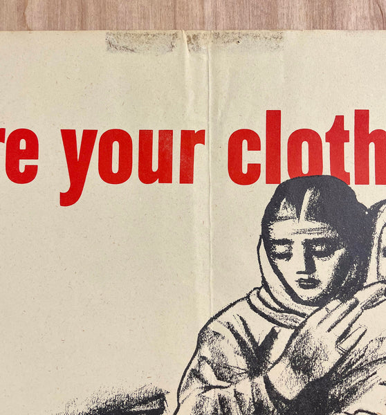 c.1943 Share Your Clothing! Russian War Relief Inc. Hugo Gellert WWII