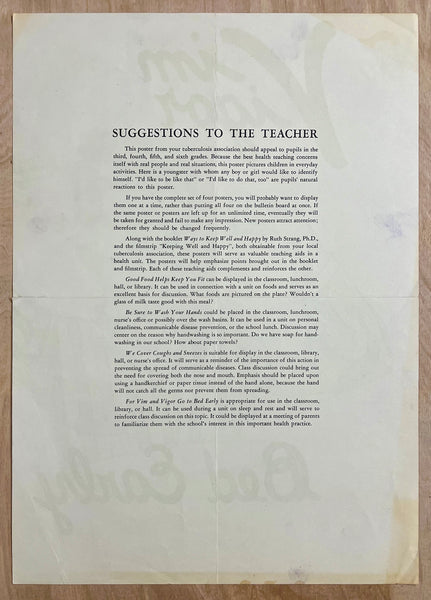 1950 National Tuberculosis Association Classroom Hygiene Lot