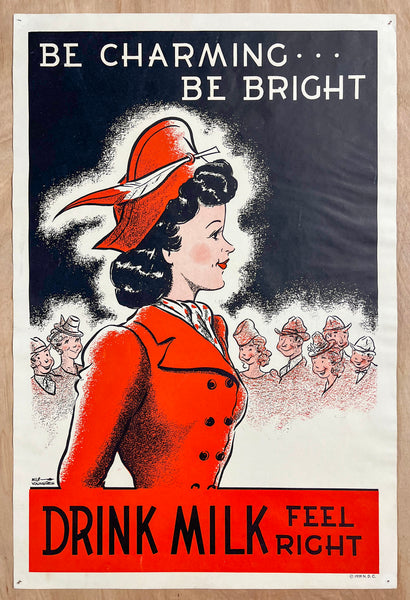 1939 National Dairy Council Drink Milk Group Milt Youngren