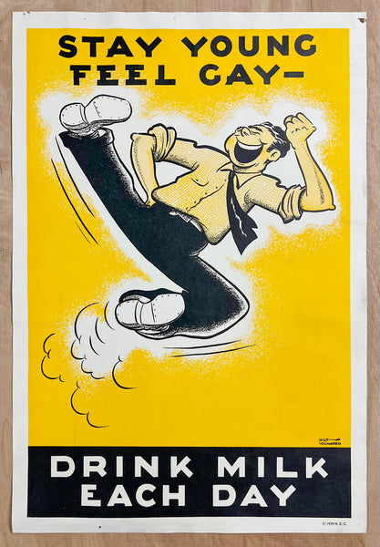 1939 National Dairy Council Drink Milk Group Milt Youngren