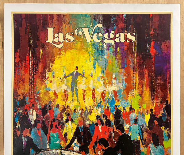 c.1975 Las Vegas Nevada Delta Air Lines Jack Laycock Casino Scene