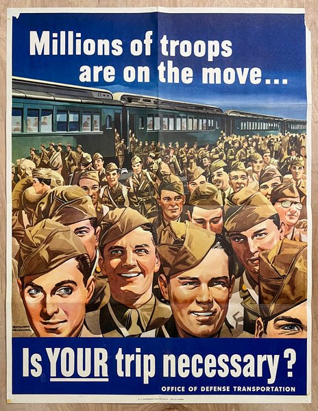 1943 Millions Of Troops Are On The Move Is Your Trip Necessary WWII Melbourne