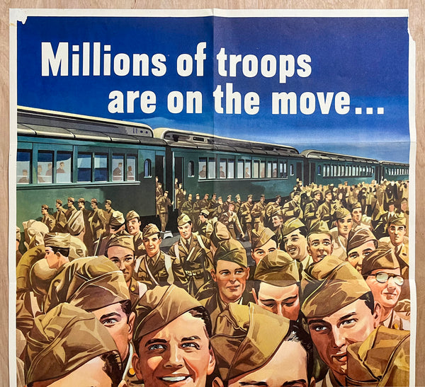 1943 Millions Of Troops Are On The Move Is Your Trip Necessary WWII Melbourne